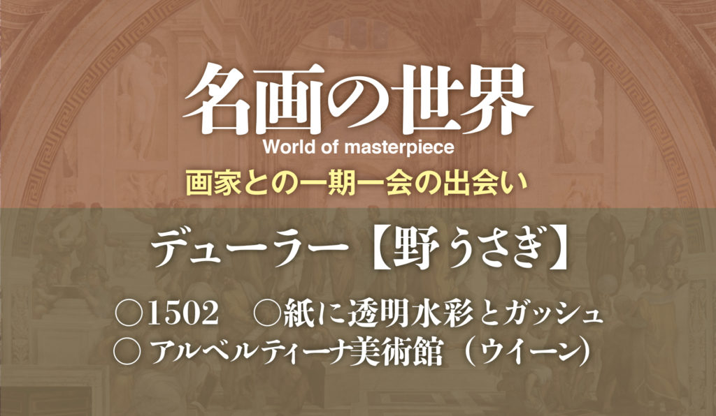 デューラー 野うさぎ 1502年 水彩画